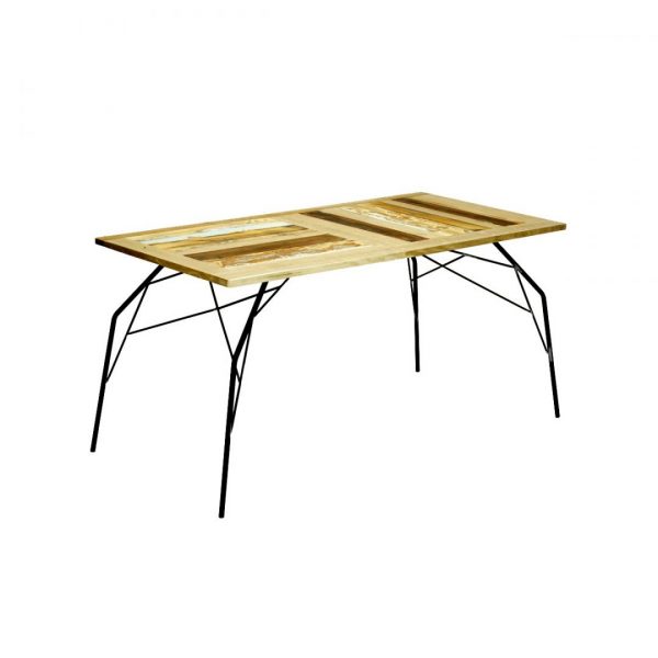 tavolo in legno e ferro legno di recupero vintage laquercia21
