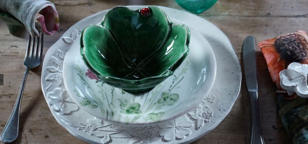 servizio piatti ceramica decorata a mano Virginia Casa Prato