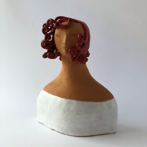 scultura in terracotta di Paola CHX rosa del vento gracalle
