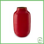 vaso ovale in metallo colore rosso PIP Studio