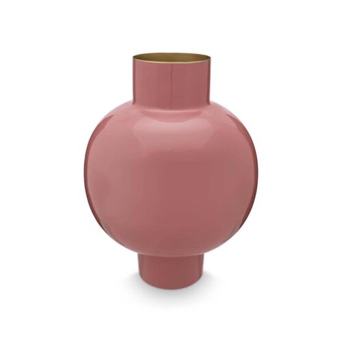 vaso in metallo colorato rosa antico Pip Studio