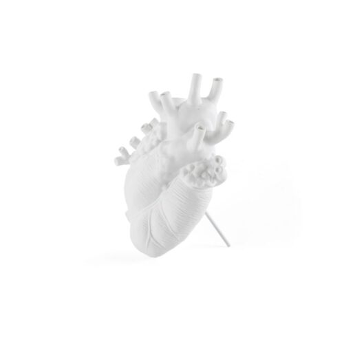 vaso a forma di cuore umano in porcellana bianca Seletti - NAM Ecodesign
